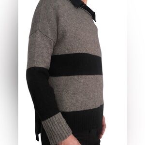 Eileen Fisher 50% yak 50% wool  boat neck sweater size M Asymmetrical Tu…